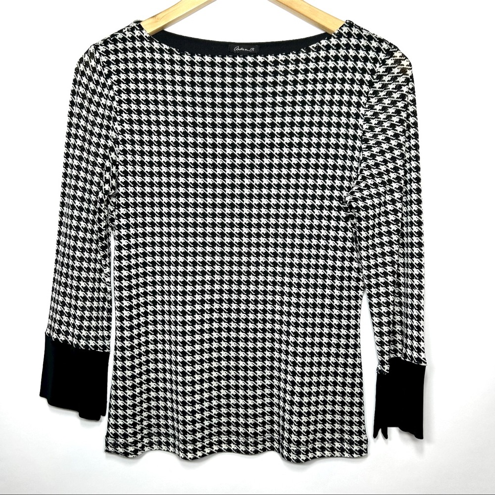 Vtg Women’s Arden B Houndstooth Blouse
